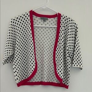 Joseph Cream Polka Dot Blazer with Red Trim